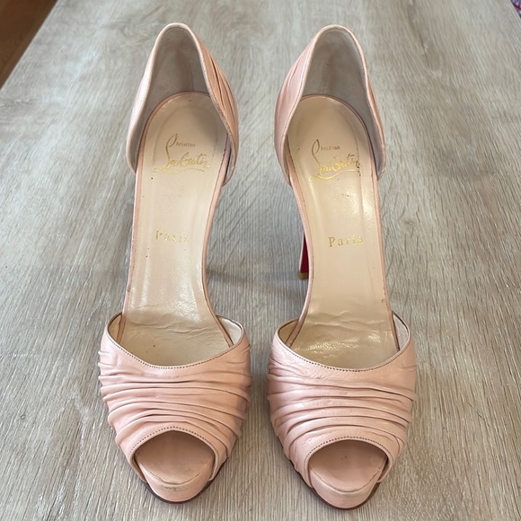 Louboutin Turbella 120MM Nude Nappa Leather - 38.5 - Picture 2 of 9